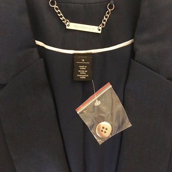 NWT WH|BM Linen Blend “Dobby” Vest, Size 14 - Picture 5 of 8